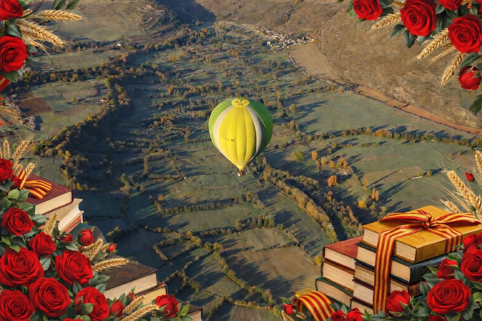 Hot air balloon ride as a gift near Barcelona